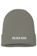 Sustainable Fine Rib Knit Beanie (Golden Hour)