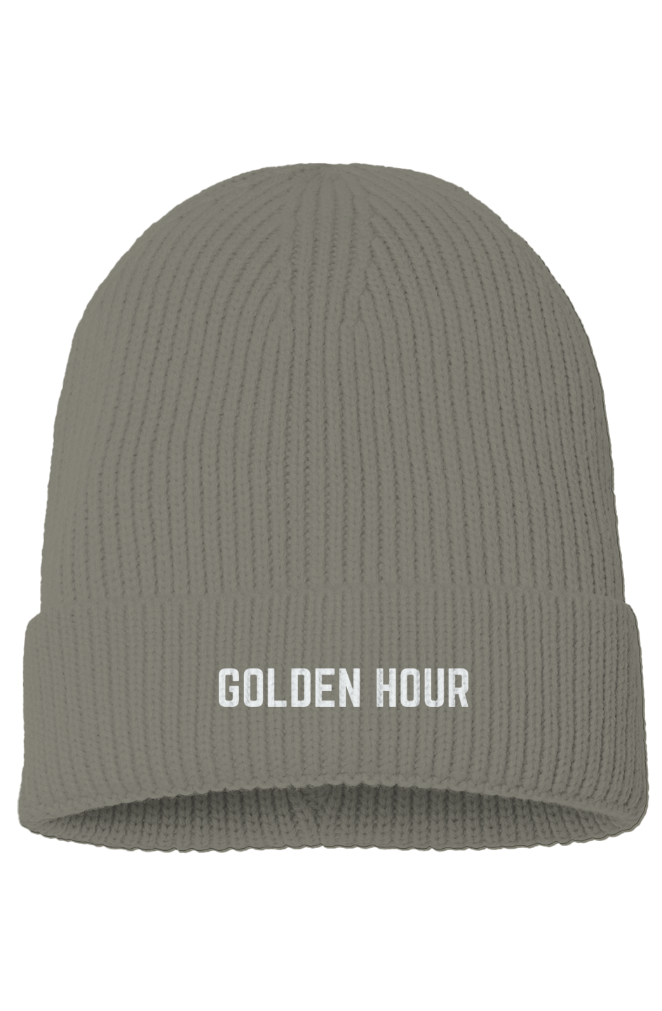 Sustainable Fine Rib Knit Beanie (Golden Hour)